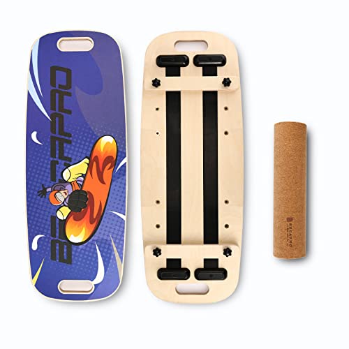 Surf Balance Board Trainer, Wobble Board with Adjustable Stoppers -4 Different...