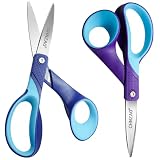 CHNZAO Real Left Handed Kids Scissors for Middle School 7" Pointed Tip 8+