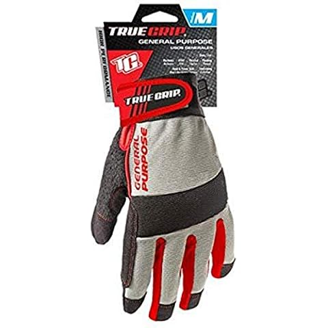 True Grip 9812-23 High Performance General Purpose Work Gloves, Medium (Pack of 1), Gray Cover