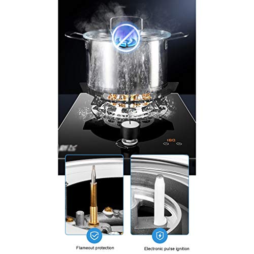 Fogão A Gás Área De Trabalho A Gás/Fogão A Gás Único Embutido 5,2 Kw Vidro Preto Fogão/Fogão/Cooktop