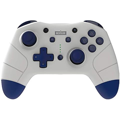 NEXiLUX Wireless Pro Controller Compatible with Nintendo Switch & Switch Lite (Motion Sensor, NFC & Turbo Enhanced), PC, Android Phone and Android TV Light Gray (NXL-95227) Cover