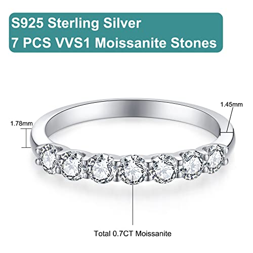 Mystcode Moissanite Rings For Women Moissanite Wedding Band Moissanite Solitaire Engagement Ring 925 Sterling Silver Rings Promise Rings For Mom Wife Jewelry Gifts #TOP3