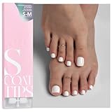BTArtboxnails SCOATTIPS Toe Nail Tips - White Press On Toenails for Women, 160 Pcs 16 Sizes Soft Gel Toe Nail Press Ons, Soak Off Acrylic Fake Toe Nail Extensions (Include Nail Tips ONLY)