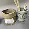 Vaso Faccia In Cemento Per Piante Grasse – Arancione 10x10x12,4 Cm – Design Creativo Con Foro Di Drenaggio