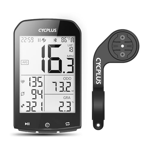 CYCPLUS M1 GPS komputer rowerowy z wyświetlaczem LCD 7,4 cm, wodoodporny tracker rowerowy, prędkościomierz i licznik kilometrów z uchwytem na komputer rowerowy Z1