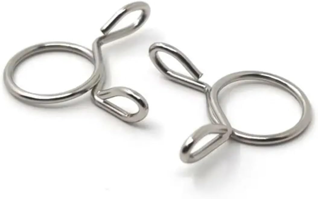10Pcs 5-31MM Plated Air Tubing Hose Clamps Adjustable Tube Water Pipe Fixed Clip Spring Clamps Assortment Kit Hardware(M5)
