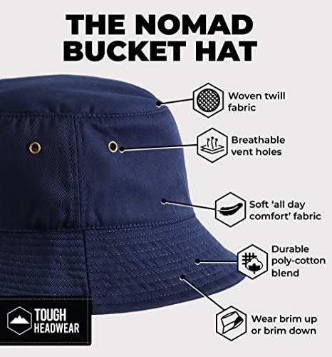 Tough Headwear Bucket Hats For Men - Fishing Hat - Mens Beach Hat - Bucket Hat For Women - Beach Hats For Women - Sun Hats Navy #TOP2