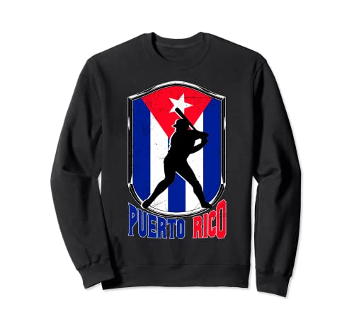 Puerto Rican Baseball Players Puerto Rico Flag Baseball Fans Sudadera