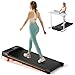 Abonow Portable Walking Machine Pad, Under Desk Treadmill with Incline for Home Office 2.5HP, LED Display, 265 Lbs Weight Capacity with Remote Control, Black Orange