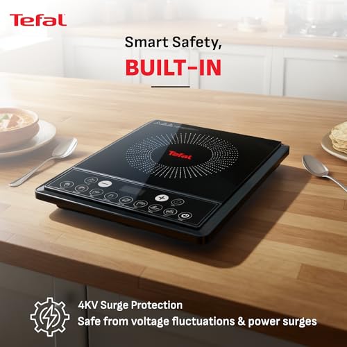 Image of Tefal EXPRESS IH Induction Cooktop | 1600W Fast Heating Power | Auto Pan Detection with 4KV Surge Protection | Sleek Polished Ceramic Glass