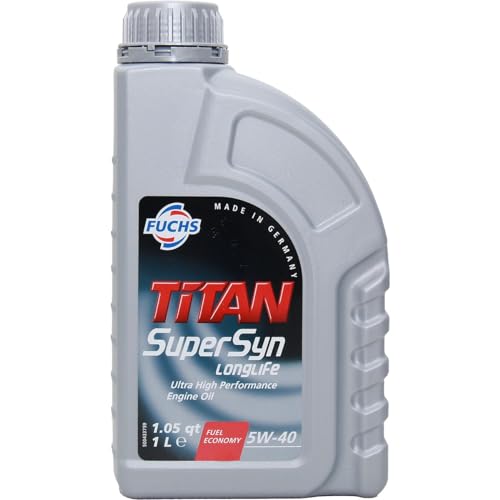 FUCHS Motoröl 5W-40 Titan Motor Öl ACEA A3/B4 API SN Supersyn Longlife 1L Kompatibel mit VW Golf 7 Schrägheck 5G1, BQ1, BE1, BE2 Golf 4 Schrägheck 1J1 Golf 6 5K1 Golf 5 Schrägheck 1K1 POLO 9N