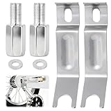 2pcs Bicycle Axle Extenders Kit, Bicycle Axle Bolt Extenders for Training Wheels with Screws & Washers for Most 30.48-50.8cm/12-20in Wheel Diameters