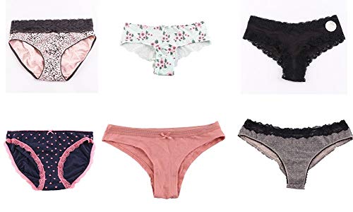 Uwoceka Women Underwear,Varity Of Panties Pack Boyshort Hipster Briefs Assorted 12 Pack, Medium #TOP4