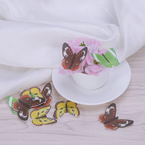 DOITOOL 96Pcs Borboleta Comestível Cupcake Toppers Papel de Arroz Topper Bolo Alimentar Decoração pa
