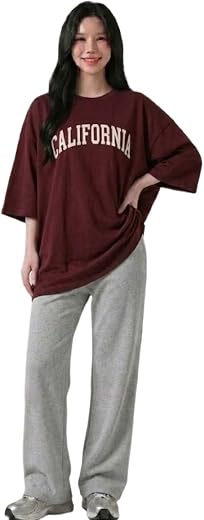 DIAZ Women Oversized T-Shirt and Lower Set TrackSuit for Women | Oversize Baggy Loose Fit T-Shirt with Joggers Track Pants...