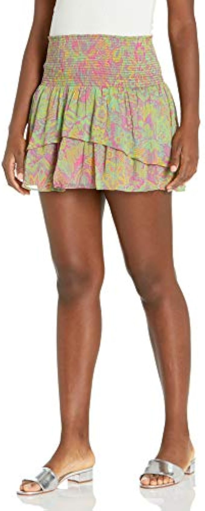 Ramy Brook Women's Printed Jackson Ruffle Mini Skirt