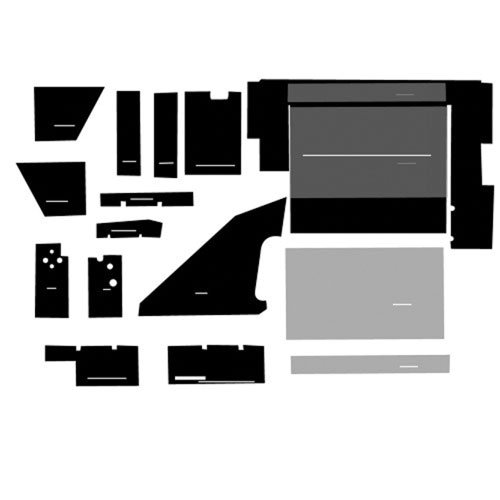 All States Cab Foam Cab Kit Without Headliner - Black fits International 3088 3288 3488 3688 5088 5288 5488 6388 6588 6788 7288 7488