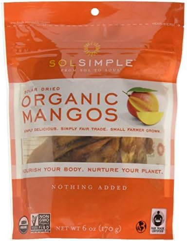 Sol Simple Dried Mango, 6 Ounce