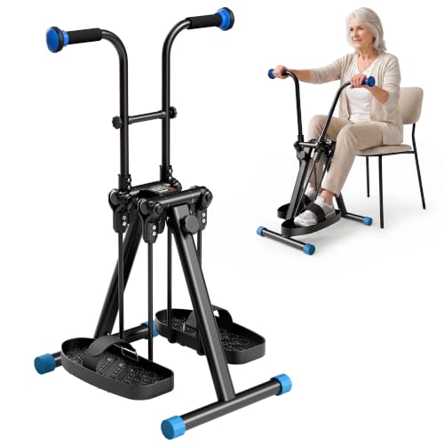 Pedal Exerciser Bike for Seniors, Arm Leg Hand Elbow and Knee Workout, Total Body Space Walker Machine, Low Impact Seated Exercise Equipment for Home by MOMODA - Used condition - US$52.69