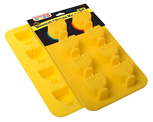 Menorah Shaped Silicone Molds For Baking, Freezing, Candy, Ice Cubes, Chocolate And More - Oven And Freezer Safe - Chanukah Molds - Silicone Bakeware - The Kosher Cook #TOP9