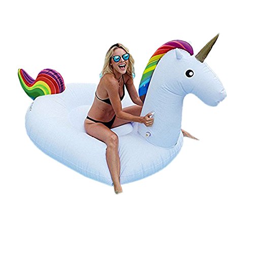 Preisvergleich Produktbild IBUYTOP Einhorn Luftmatratze Pool Schwimmen