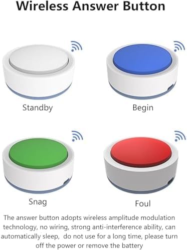Gioco A Quiz Interattivo Senza Fili, con 10 Pulsanti E Telecomando, Perfetto per Giochi A Premi, attività Didattiche E Divertenti Eventi di Gruppo.