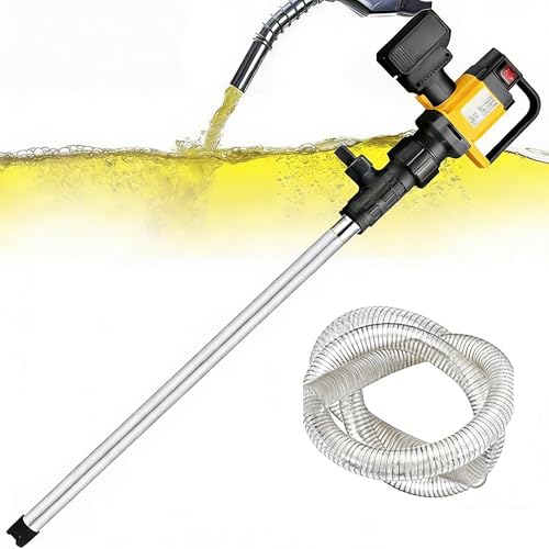 Electric Oil Barrel Pump High-Power 1000W & 130L/min Flow Rate, Battery Operated Viscosity Liquid Transfer, Durable Stainless Steel