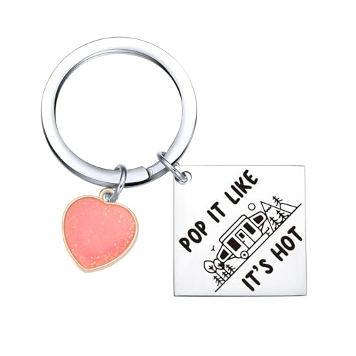 UIEOA Camper Keychain Camping Keychain - Pop-Out Trailer Gifts For Outdoor Lovers, Travelers...
