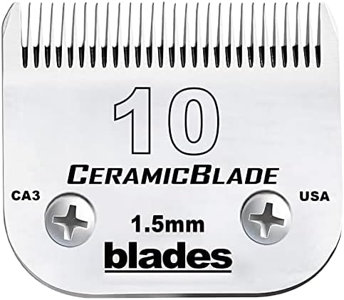 10 Blade Dog Grooming Detachable Ceramic Blade Compatible with Andis Hair Clippers