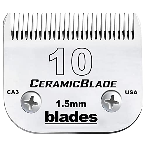 10 Blade Dog Grooming Detachable Ceramic Blade Compatible with Andis