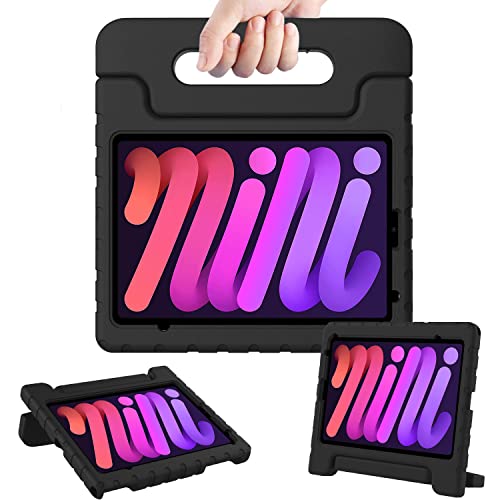 Avawo Kids Case For Ipad Mini 6 ( 2021 ,8.3 Inch ), Ipad Mini 6Th Generation Case For Kids, Shockproof Lightweight Handle Stand Case For New Ipad Mini 6Th Generation 8.3 Inch 2021, Black #TOP10