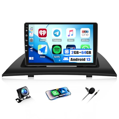CAMECHO [2+64G] Android 13 navigator bilradio 9 tum för BMW