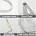 KKXIU Shoulder Bag for Women Cute Hobo Purses and Handbags Retro Clutch Underarm Purse(Silver)