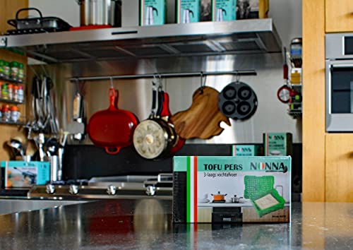 Foto von Tofu-Presse 3-schichtig - Kompakt Tofu Presser - 15x17x10 cm
