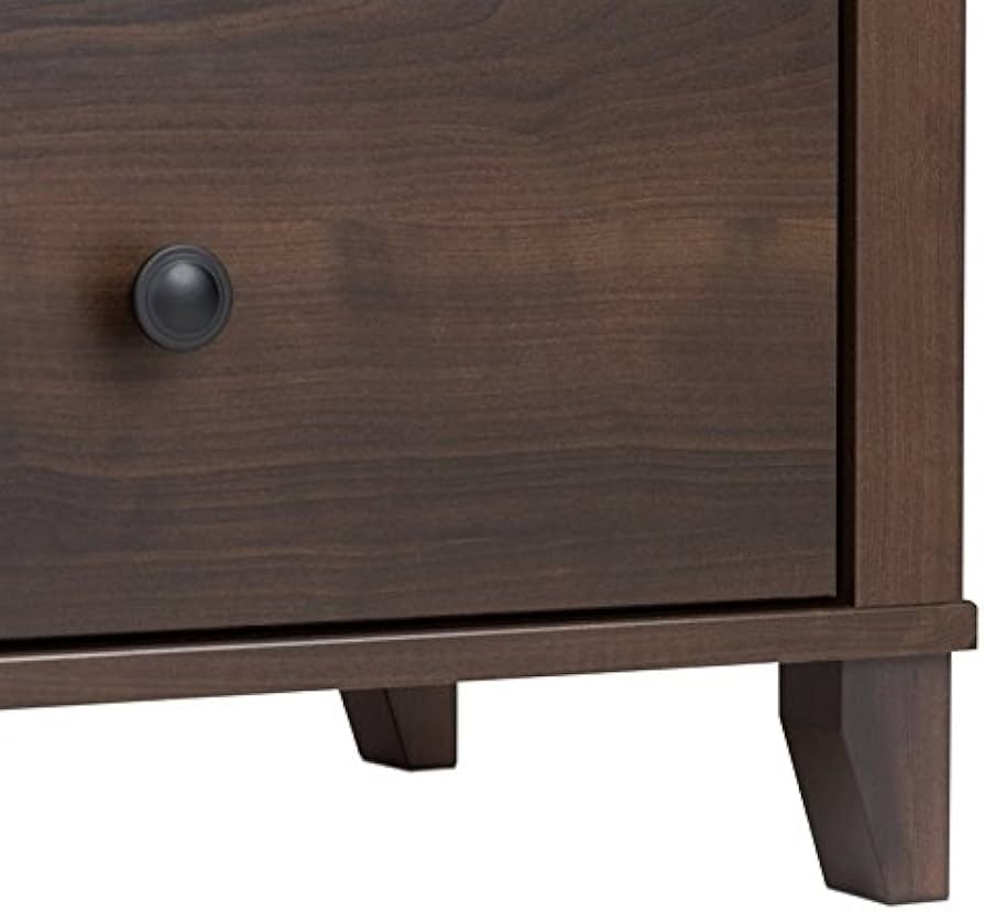 bedsidedrama BROWN サイズ2 Logan Mid Century Modern Walnut Nightstand Bed Side Tables With 2