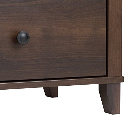 Atlin Designs 52" Tall 5 Drawer Lingerie Chest/Storage Chest With Wood Knobs In Espresso #TOP6