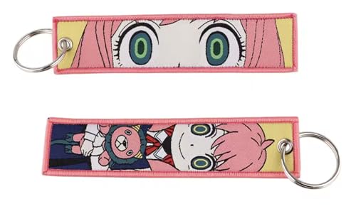 Pinstant Spy X Family SPY×Family Anya Waku Waku Anime Manga Keychain Key Tag Chain Fob Ring