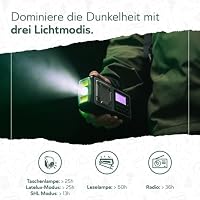 Acta Berg Kurbelradio DAB+/UKW, Notfallradio, 5.000 mAh Akku (Grau) – Ansicht 6