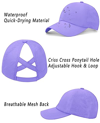 New Upgraded Womens Criss Cross Hat Ponytail Baseball Cap Adjustable High Messy Bun Ponycap Low Profile Dad Trucker Hat #TOP1