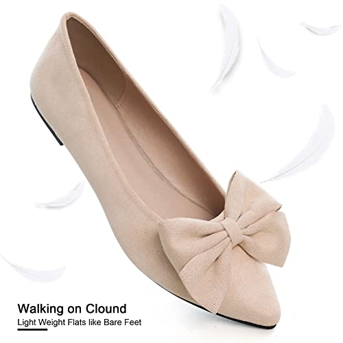 Image of Dear Time Women's Ballet Flats Dress Ballet Shoes Slip on for Office Work Comfortable Shoes
