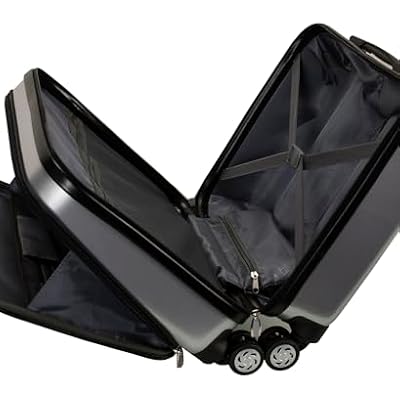 Rockland Revolution Hardside Rolling Computer Case, Carry-On, Silver
