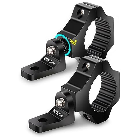 ZIDIYORUO 360 Light Mounts for UTV - 1.75"-2" Roll Bars, Aluminum Alloy Brackets Mounting Fog, Driving LED Lights for UTV/ATV/Jeep/Truck - 2pcs Cover