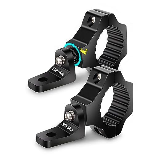 ZIDIYORUO Light Bar Mounts - 360° Rotation Mounts for Roll Bars, Mounting Fog/Driving/Work LED Lights on UTV, Jeep, Truck(1.75"-2" Bars) - for Off-Road Adventure & Farm/Ranch Night Work (2pcs)
