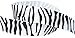 HipGirl Printed Grosgrain Zebra Ribbon, 5-Yard 7/8-Inch, White/Black