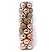 Allgala Christmas Tree Ornament Balls, 36 PK 4 Style 2" Rose Gold Xmas Balls