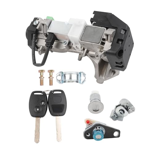 Dasbecan Ignition Switch Lock Cylinder Assembly Compatible with Honda Accord 2008-2011 CRV 2007-2010 FIT 2009-2011 Odyssey 2009-2011 Civic 2006-2011 Replce# 06350-SAA-G30, Chip ID46 Immobilizer Keys by Dasbecan - Used condition - US$55.29
