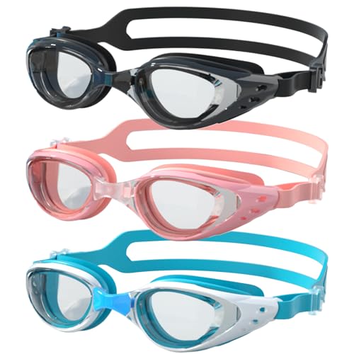 Renn-Schwimmbrille – Auslaufsichere Tauchbrille, Klare Sicht, Anti-Beschlag-Brille, Wassersport-Zubehörausrüstung, Komfortables, Verstellbares Passform-Design | Zuverlässiger Augenschutz Für Jugendlic