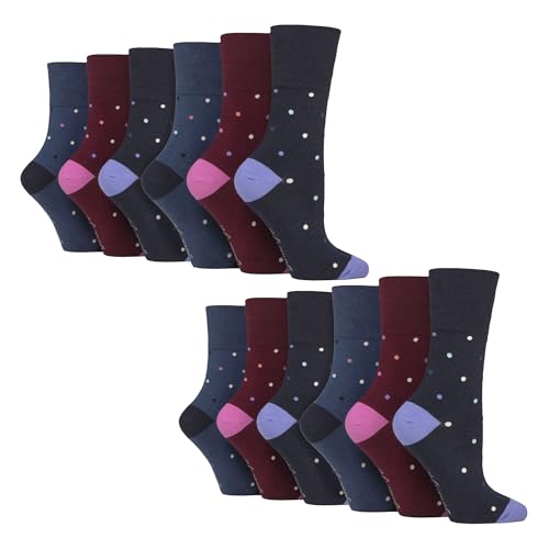 Chaussettes femme coton pieds sensibles sans élastique lot de 12 douces
