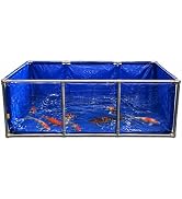 Amazon | 大型水槽 折りたたみ 養殖池 屋外 フレーム水槽 PVC防水 