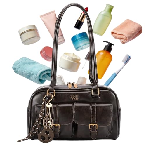 Bolso de hombro de piel sintética, bolso ligero retro, bolso de mano de 12 pulgadas, bolso de mano de piel sintética suave, bolsa de transporte diario, mujer, esposa, novia, viajes, compras, ocio, uso